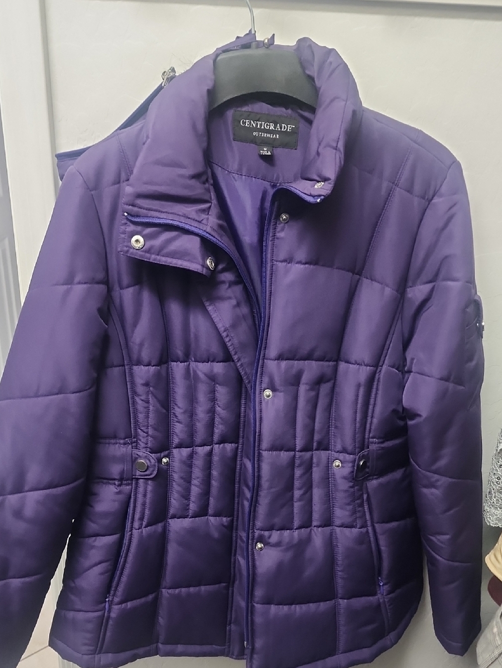 Centigrade Quilted Purple Women's Puffer Jacket